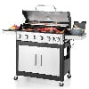 MF Studio 4 Burner Propane Gas Outdoor Grill with Side Burner Stainless Steel BBQ Grill Gas Grills
