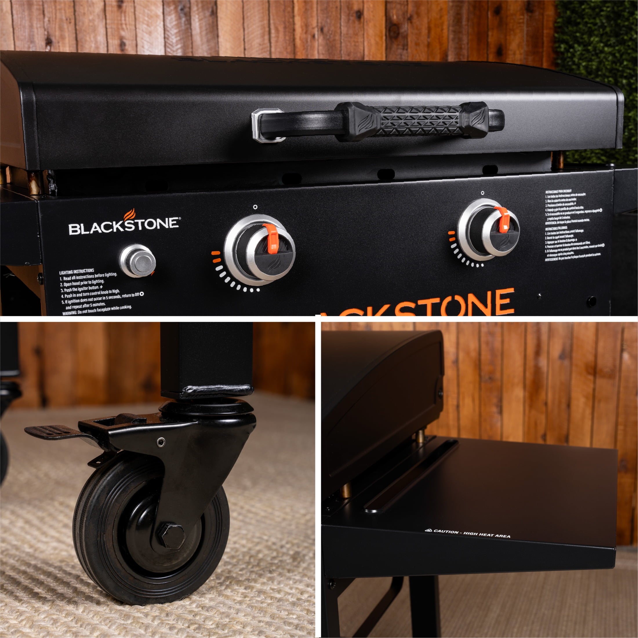 Blackstone Original Outdoor Griddle, 28 Inch 2-Burner Flat Top Grill with Hood, Black Blackstone