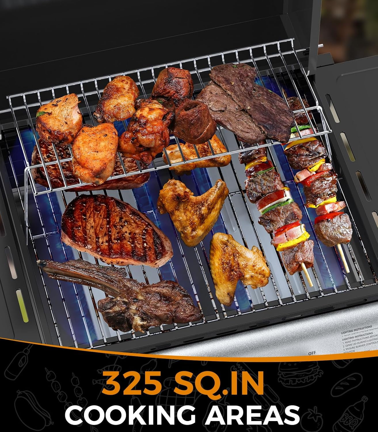 FREE VILLAGE 2-Burner Propane Gas BBQ Grill,20000 BTU Stainless Steel Barbeque Grill with Side Shelves and Wheels,Portable Outdoor Grill for Patio,Backyard,Garden,Camping Cooking Gas Grills