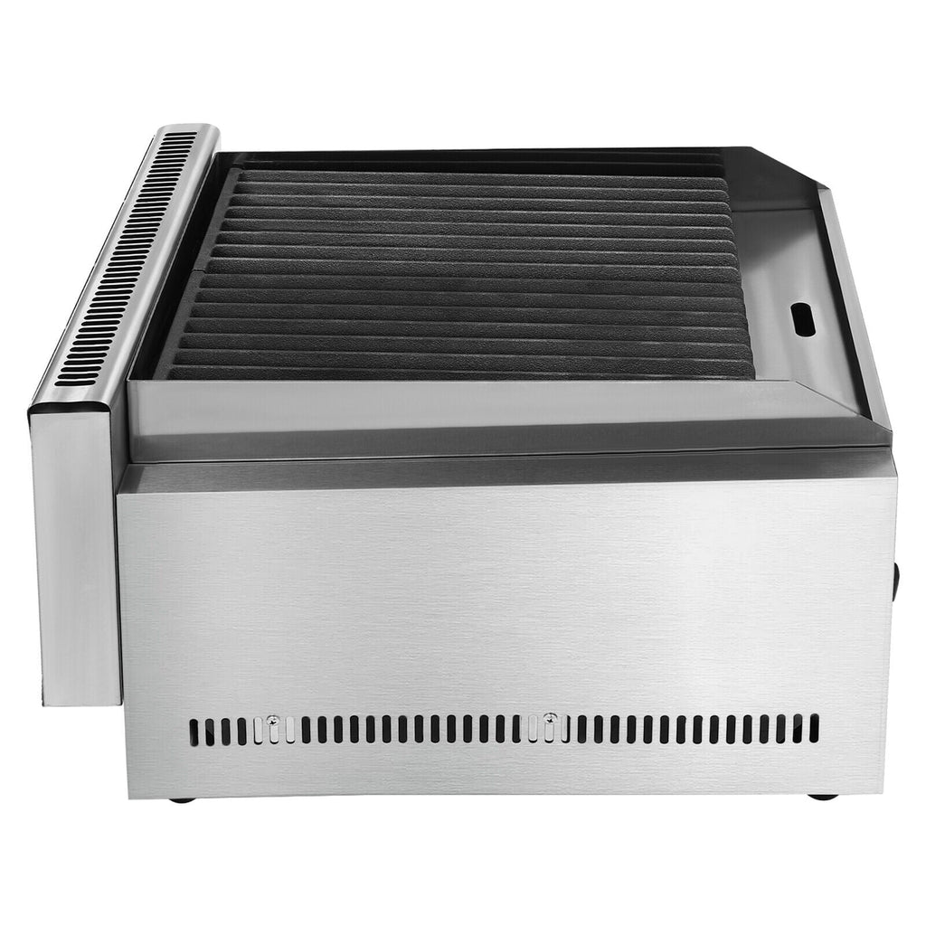 21 Radiant Char Broiler Grill 2 Burner Gas & Propane Commercial Restaurant Gas Grill 2800Pa for Backyard, Garden, Courtyard, Terrace