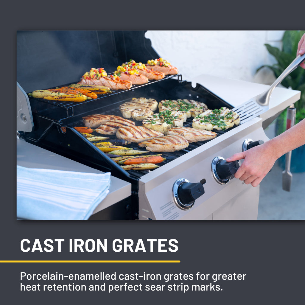Charbroil? Performance Series? 3-Burner Cabinet Gas Grill, 375 sq in, Clay Charbroil