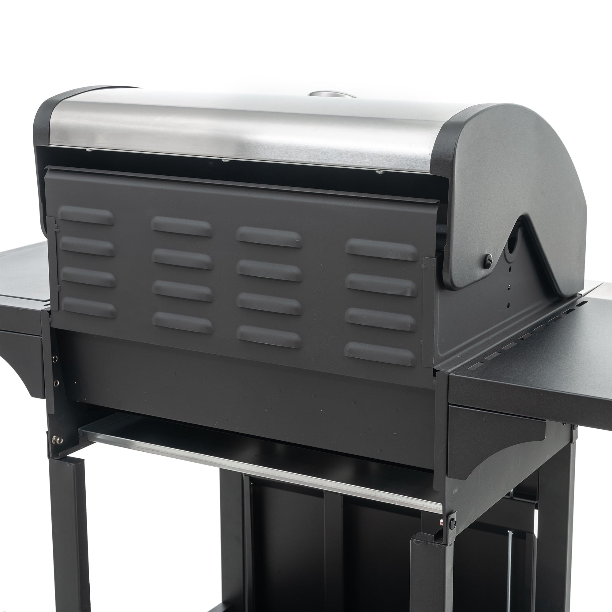 Propane Grill 3 Burner Stainless Steel BBQ Gas Grill with Side Burner, Thermometer, and Even Heating Cast Iron Grates for Outdoor BBQ and Camping wildskeeper