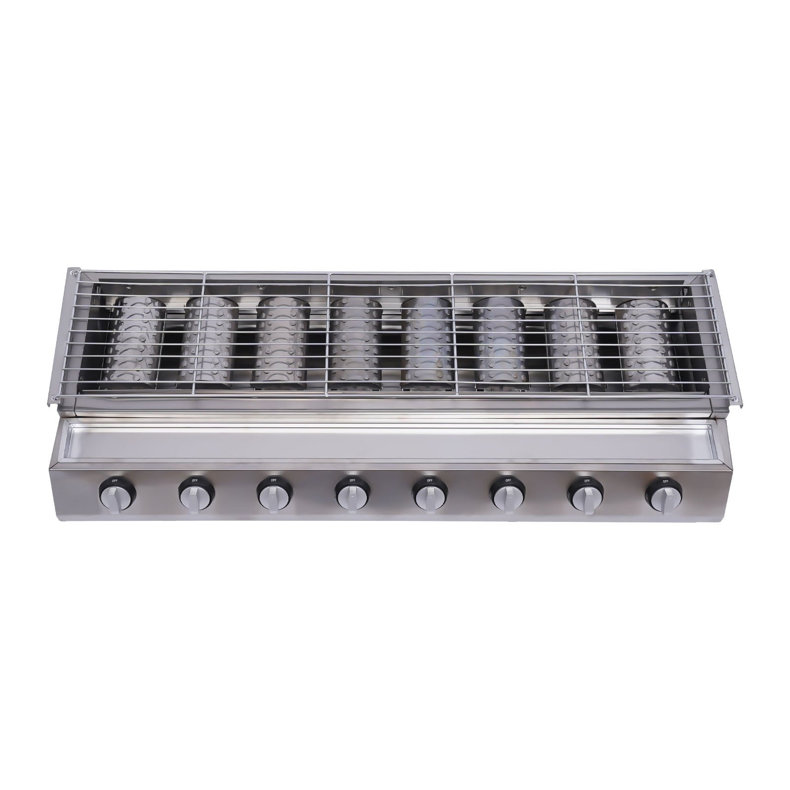 40.94*15.7*7.9in 8 BBQ Gas Grill 201 Stainless Steel Silver Patio Garden Barbecue Grill for Restaurants Barbecue Restaurants Unbranded