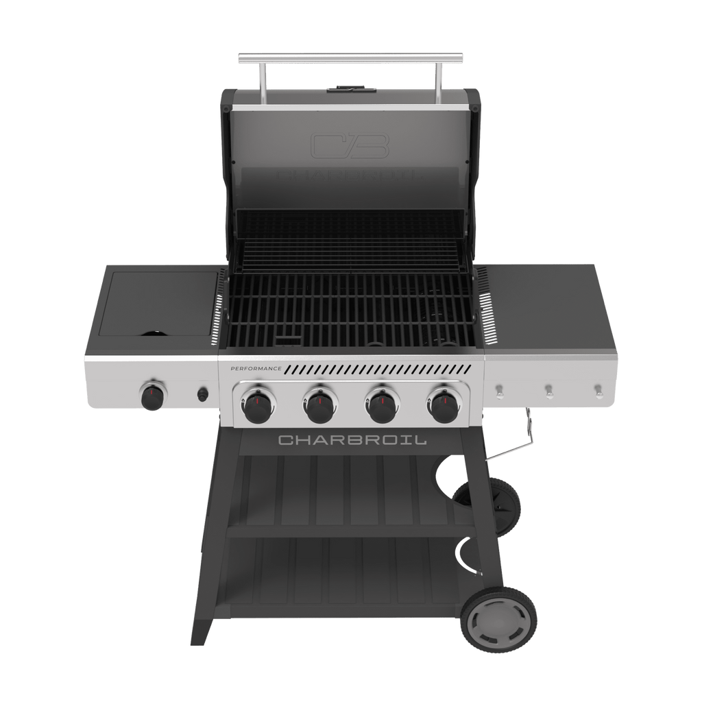 Charbroil? Performance Series? FlavorMax? 4-Burner Cart Gas Grill with Side Burner, Stainless Charbroil