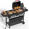 50,000 BTU Grill and Griddle Combo, 702 SQ.IN Cooking Space, Non-Stick Porcelain Enamel Grates, for Backyard BBQ, Outdoor Cooking Tcisa