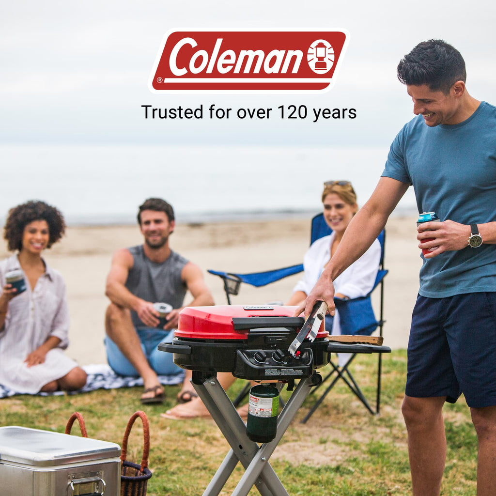 Coleman RoadTrip 285 Standup Propane Gas Grill, Red Gas Grills