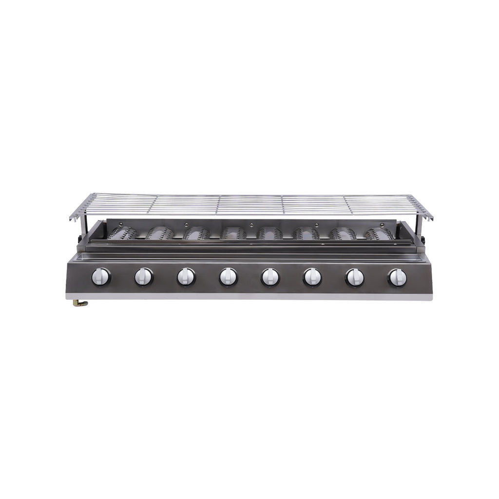 40.94*15.7*7.9in 8 BBQ Gas Grill 201 Stainless Steel Silver Patio Garden Barbecue Grill for Restaurants Barbecue Restaurants Unbranded