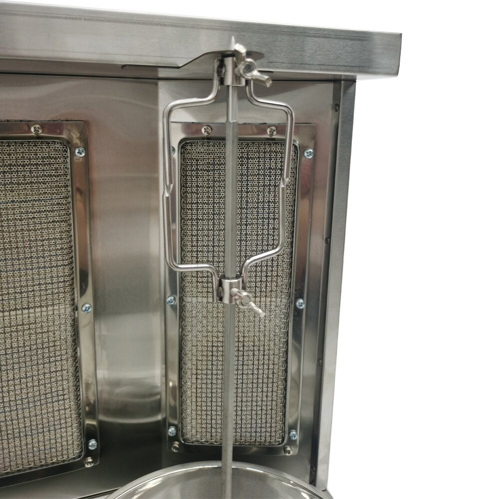 Techtongda Shawarma Machine Gas Kebab Gyro Grill Machine Propane Doner Kebab Machine with 3 Burners Techtongda