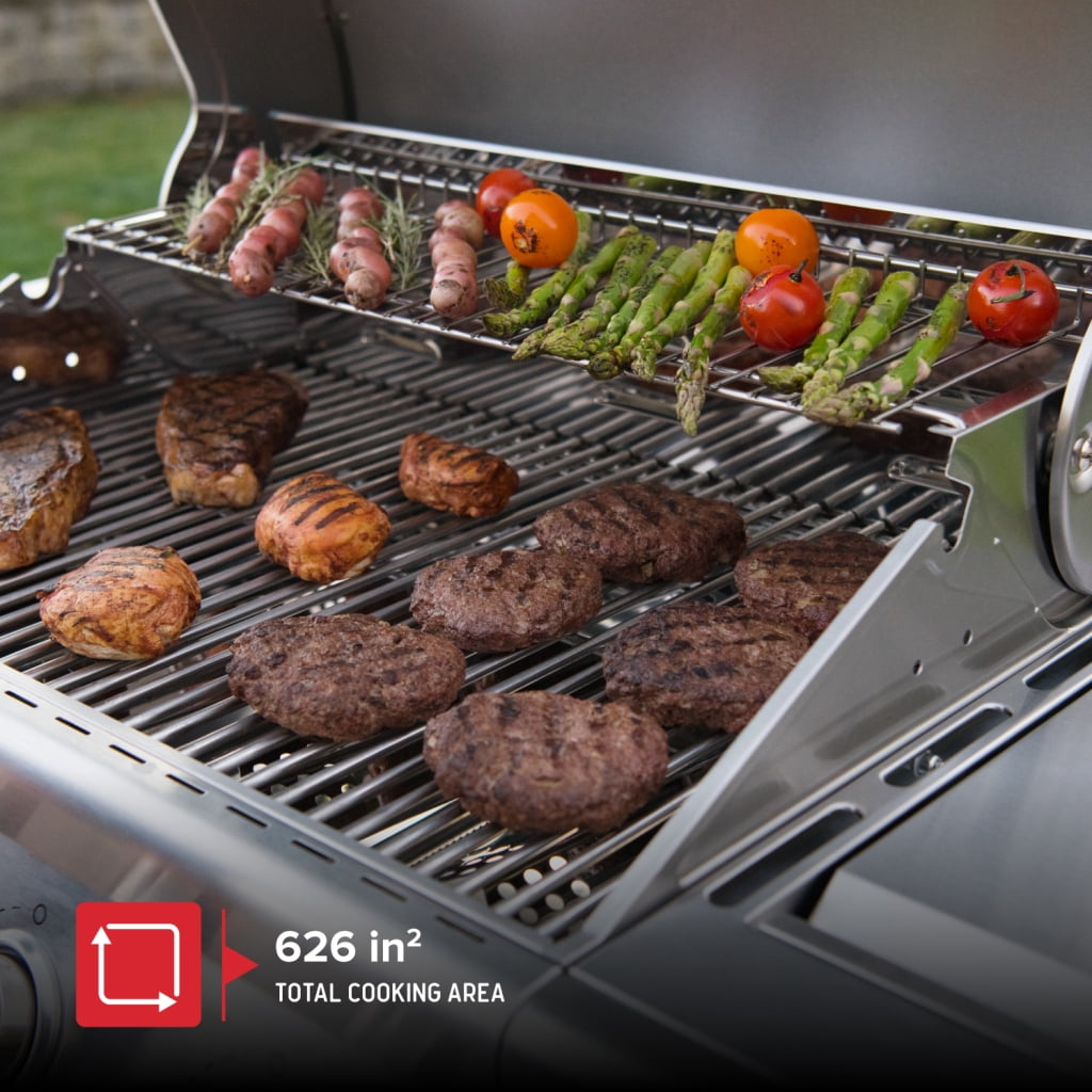 Nexgrill 4-Burner Propane Gas Grill with Side Burner, Stainless Steel Frame, 626 SQ In Total Cooking Space, 60,000 BTUs Output, BBQ Grill Perfect for Outdoor Gatherings - 720-0830H Gas Grills