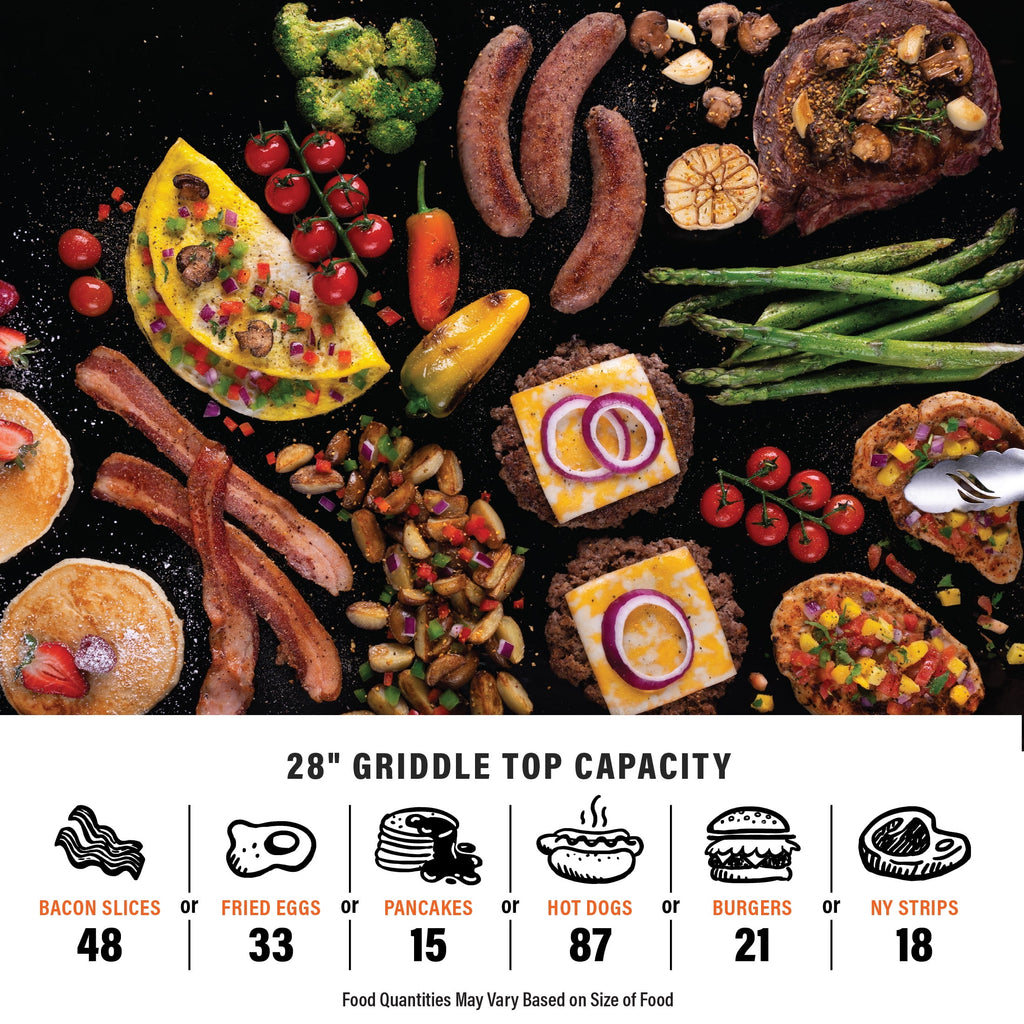Blackstone Original Outdoor Griddle, 28 Inch 2-Burner Flat Top Grill with Hood, Black Blackstone