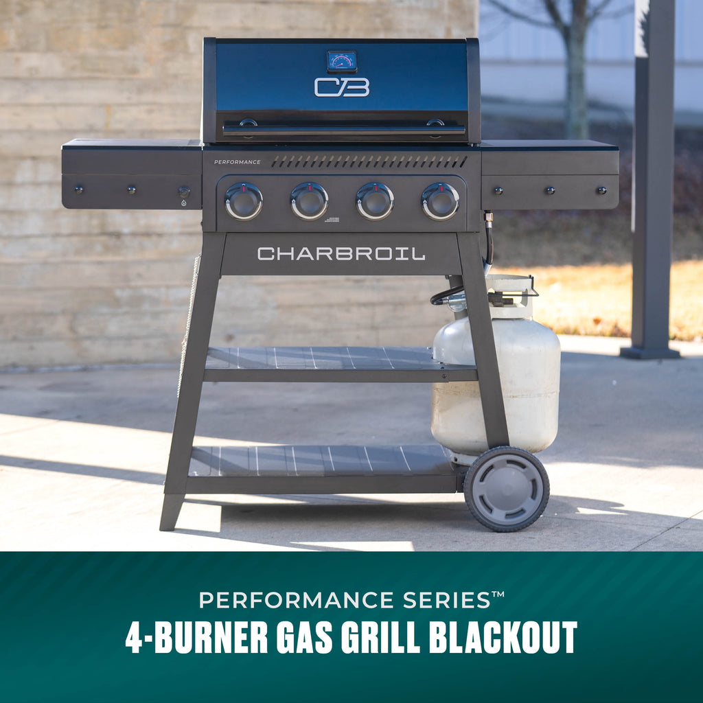 Charbroil? Performance Series? FlavorMax? 4-Burner Cart Gas Grill, Blackout Charbroil