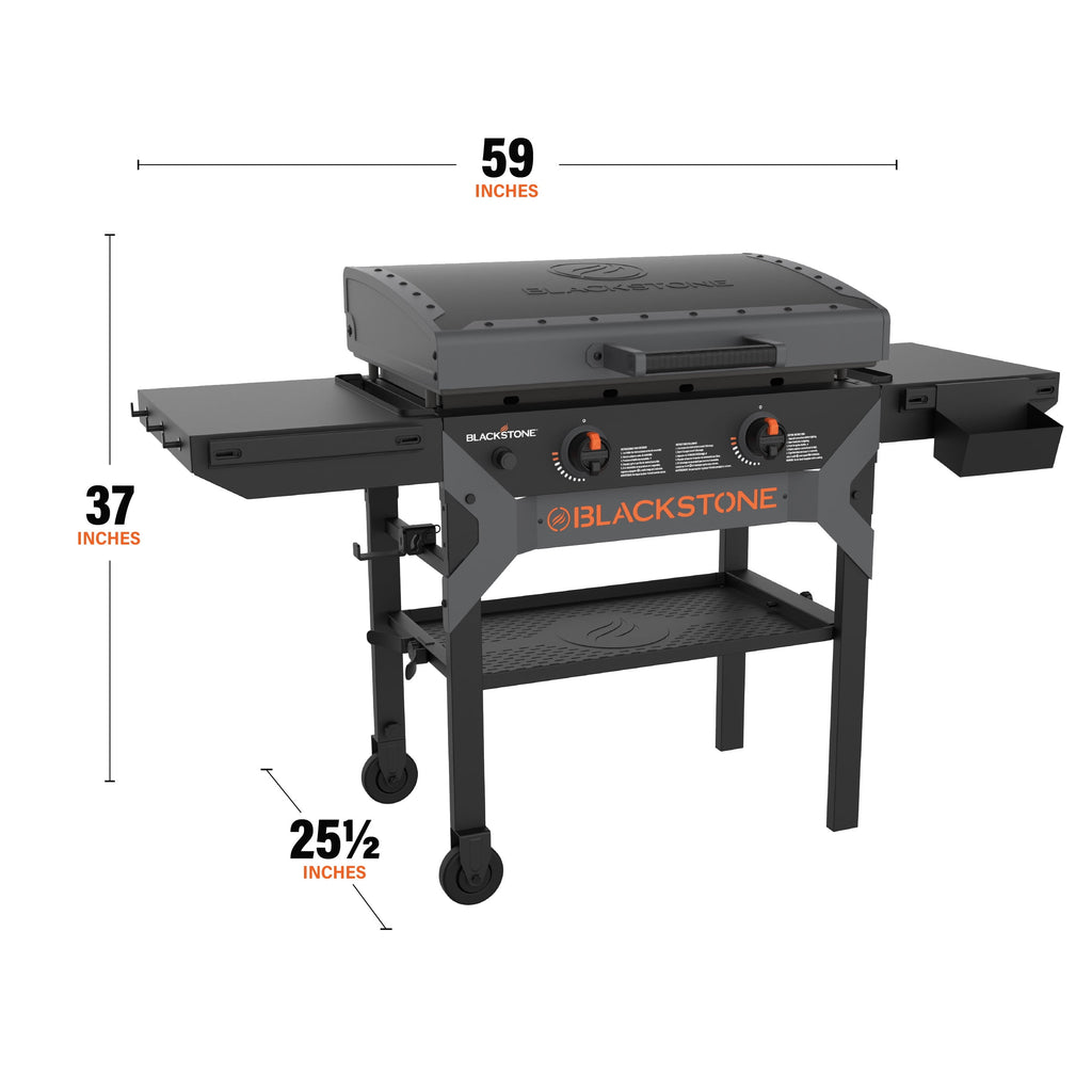 Blackstone 28 Propane Griddle Grill 2311 - Portable Outdoor Flat Top for Cooking with X-Braced Hood & Durable Powder Coated Steel - Iron Forged Omnivore Griddle Blackstone