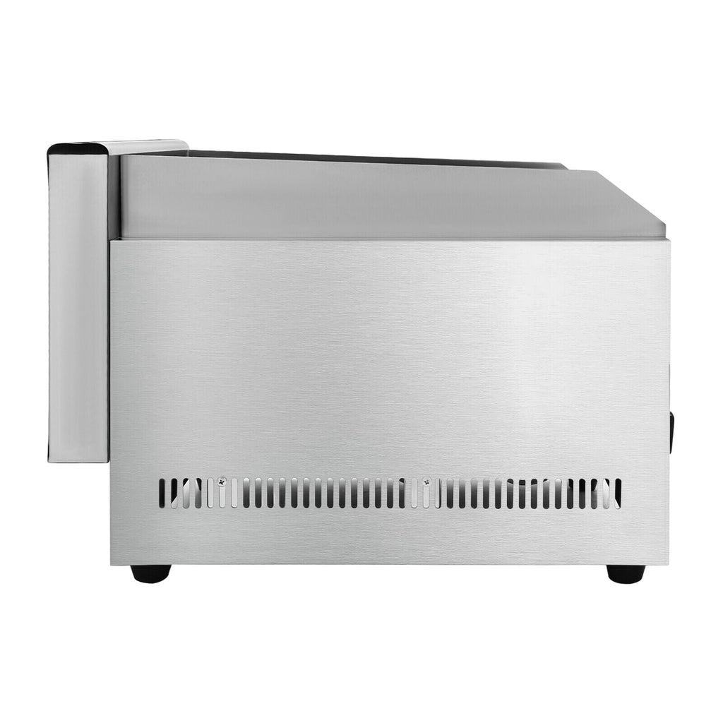 TFCFL 2 Burner Commercial Gas Grill LPG Tabletop Radiant Char Broiler Grill Camping Picnic BBQ Cooker TFCFL