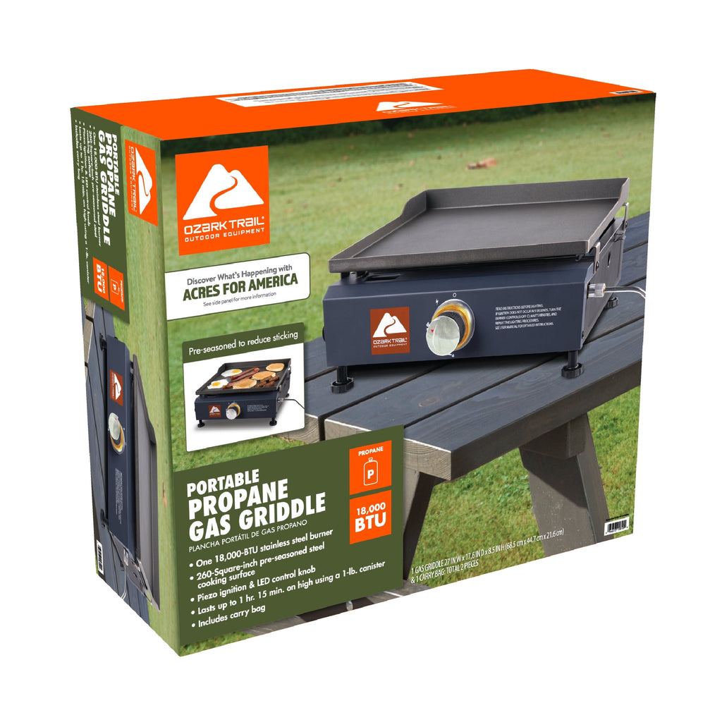 Ozark Trail 1-Burner 260 sq in Portable Propane Gas Outdoor Griddle Ozark Trail