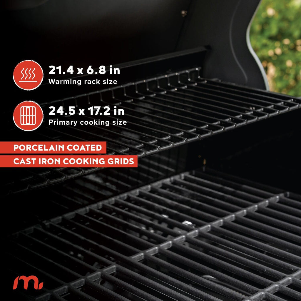Megamaster 4-Burner Propane Gas Grill with Side Tables, 44,000BTUs, 566.92 SQ. In. Cooking Space, 2 Wheel Transport, Outdoor Kitchen Grill for BBQs, Backyards, Tailgating, and More - 720-1093B Gas Grills