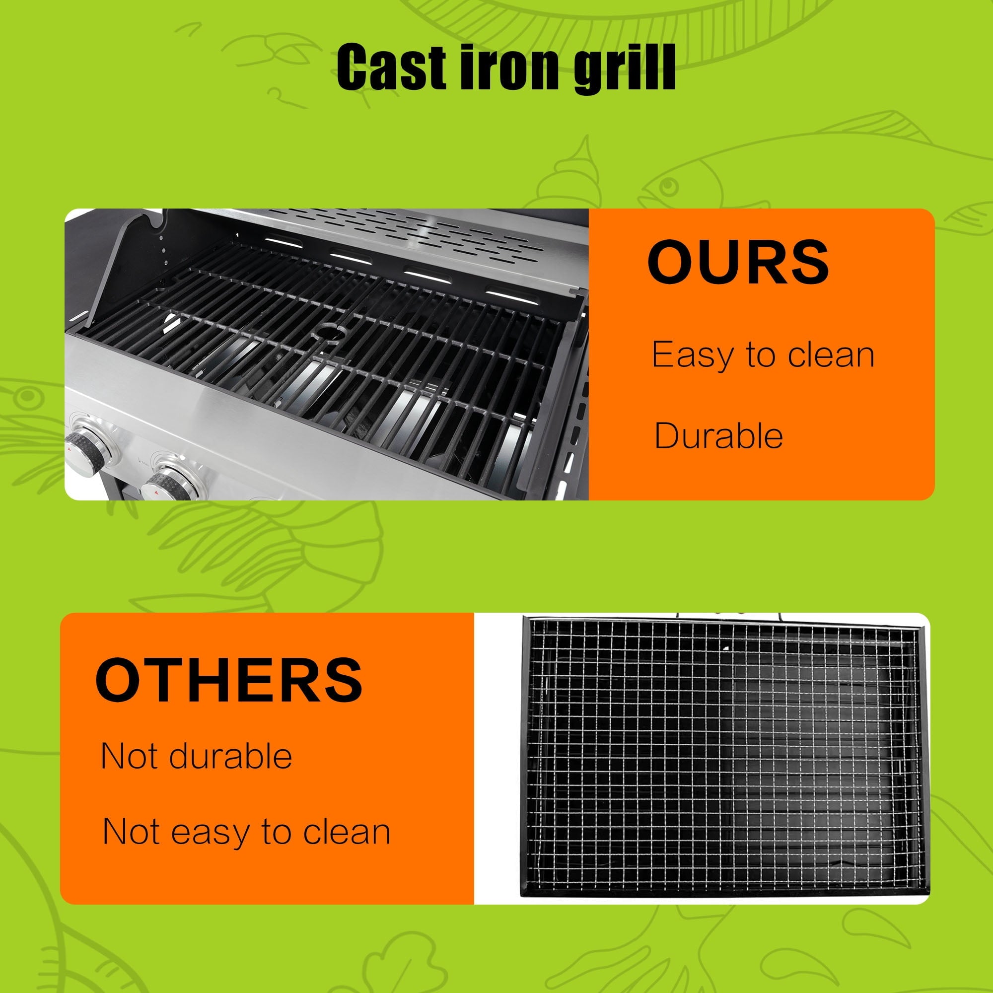 Holaki 3-Burner Propane Gas Grill with Side Burner, Stainless Steel, 37,000 BTU, Thermometer, Outdoor Bbq Grill Gas Grills
