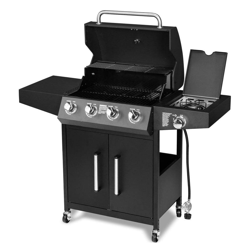 GoDecor Outdoor BBQ Propane Gas Grill for Barbecue Cooking 4 Burners with Side Burner,Patio Picnic Backyard, Outdoor Party,58000BTU GoDecor
