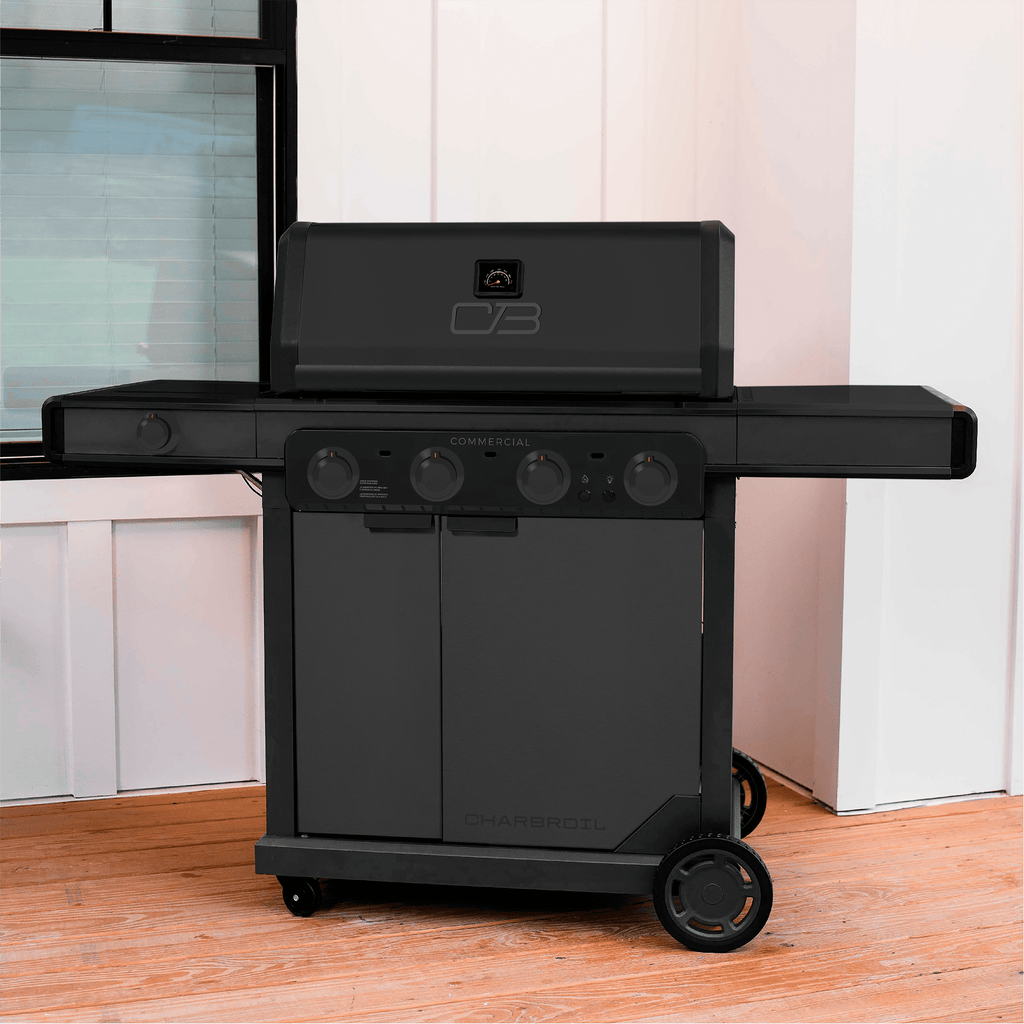 Charbroil? Commercial Series? 4-Burner Gas Grill & Griddle, Black Charbroil