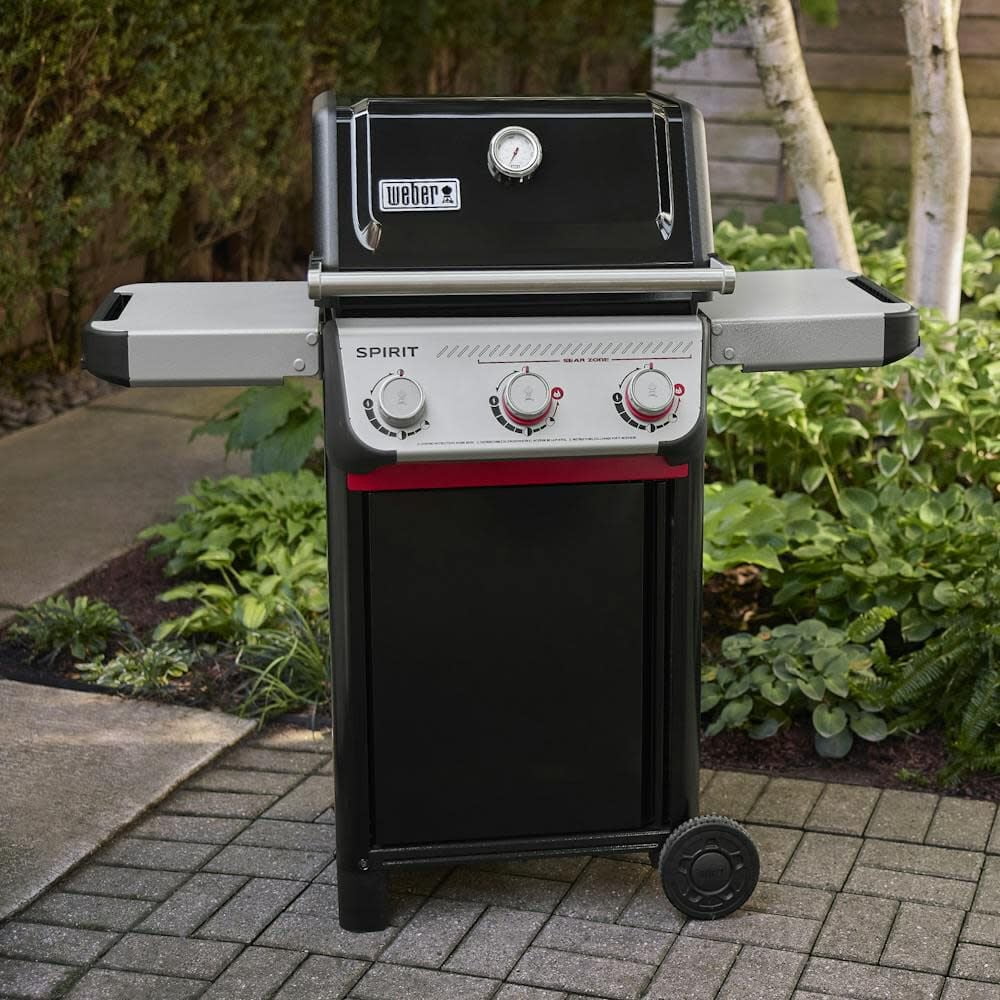 Weber Spirit Gas Grill, E-325 3 Burner Propane Gas Grill with Wheels, Black Weber
