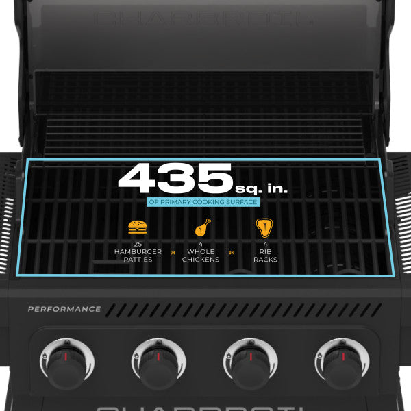 Charbroil? Performance Series? FlavorMax? 4-Burner Cart Gas Grill, Black Charbroil