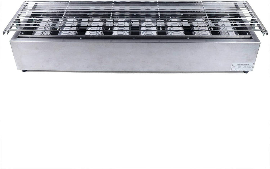 FETCOI 8-Burner Gas Grill Outdoor Tabletop Gas BBQ Grill Commercial 2800Pa Stainless Steel Gas Grill for Camping Picnicking Gas Grills