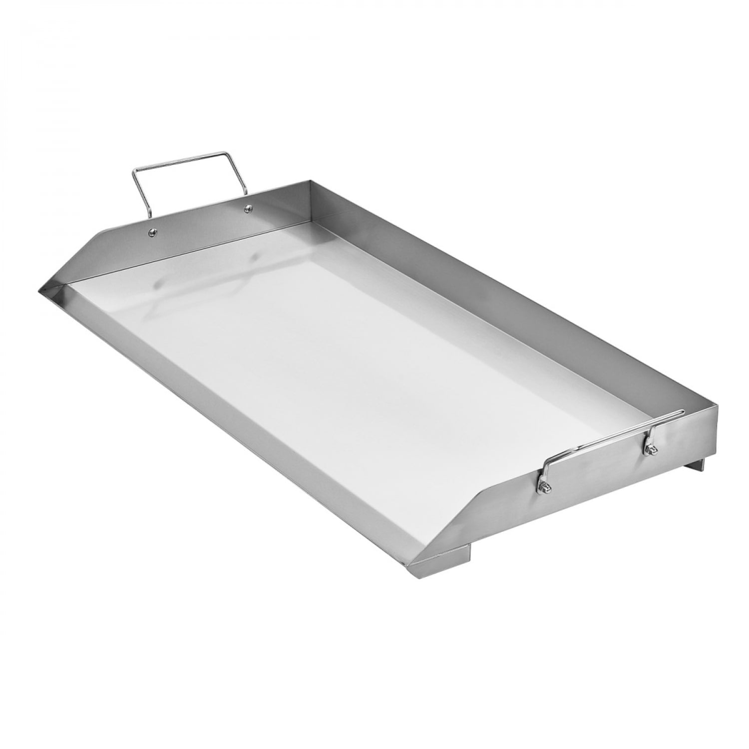 32x16 Inch Flat Top Griddle Stainless Steel Universal BBQ Grill Pan with Grease Drain X Shaped Reinforcement Large Cooking Area for Outdoor Grill DIANJIE