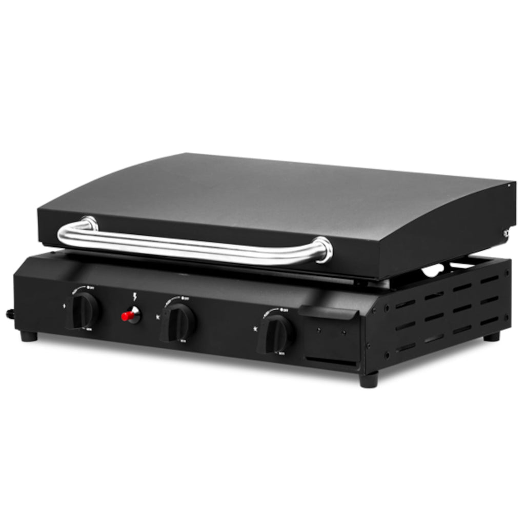 Alvantor 3 Burner Propane Gas Griddle with Ceramic Coated Cast Iron Pan Black 25.8 x 21.3 in Gas Grills