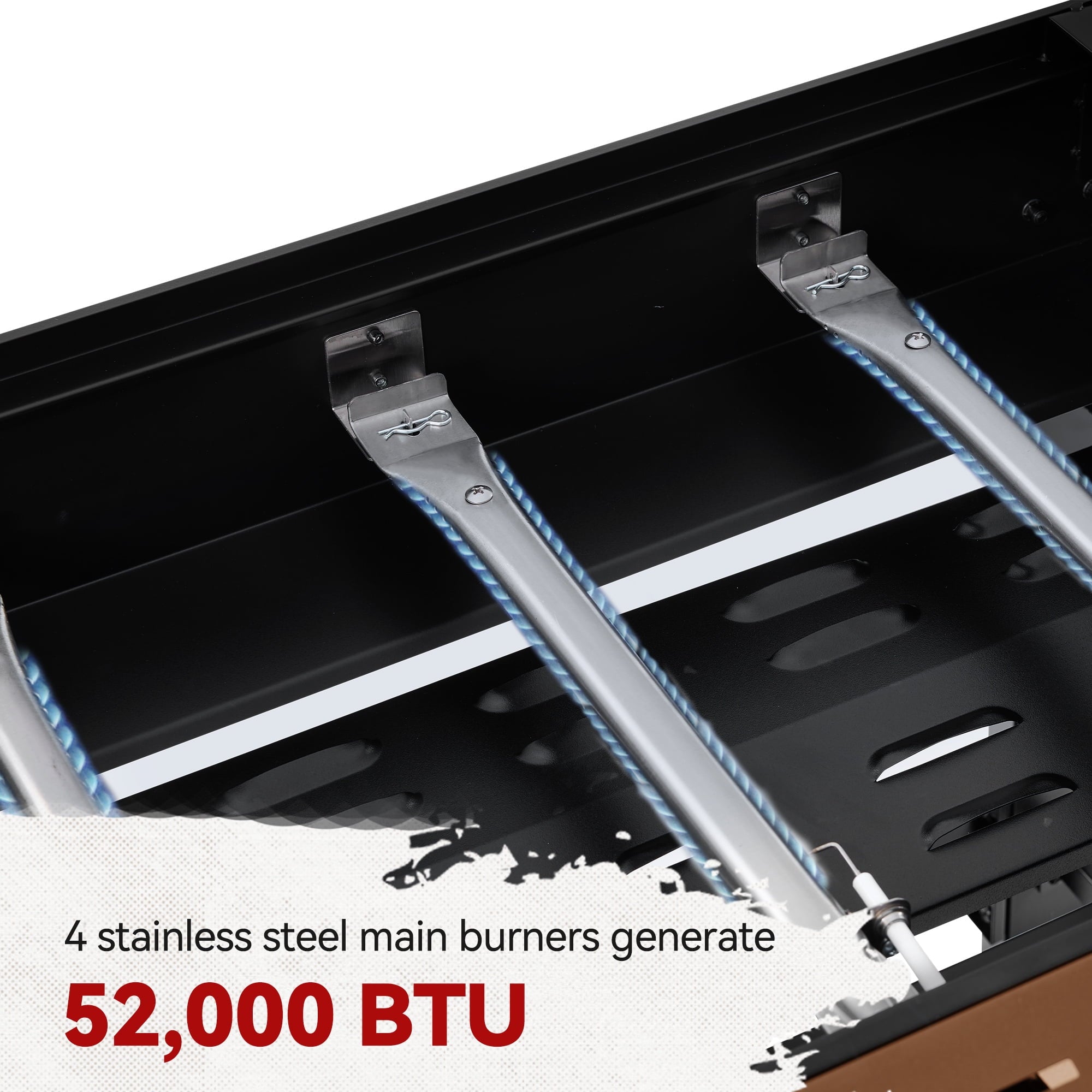 Royal Gourmet GB4000PY 4-Burner Gas Griddle with Hood, Griddle with Collapsible Side Shelves,Perfect for Outdoor Cooking Royal Gourmet
