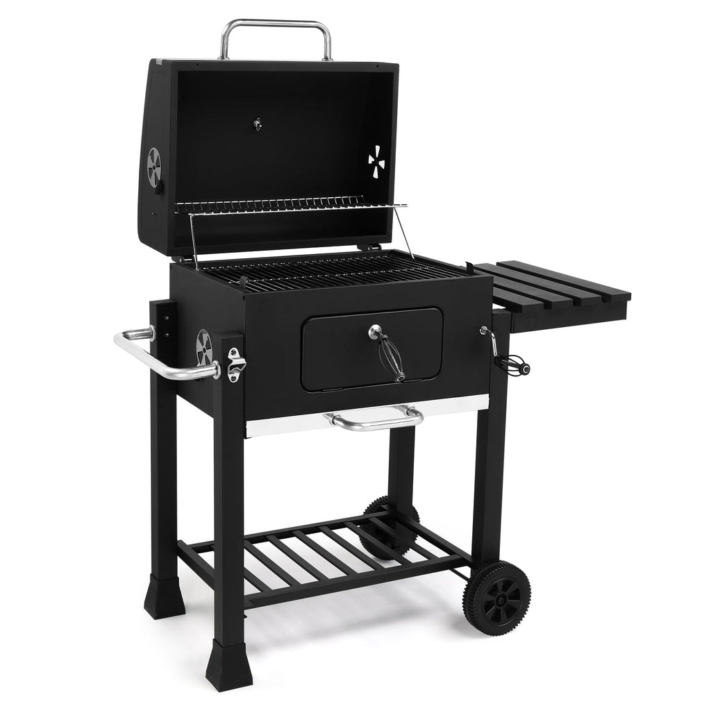 Ktaxon BBQ Grill Outdoor Charcoal Grill Smoker for Patio Backyard,Black Gas Grills