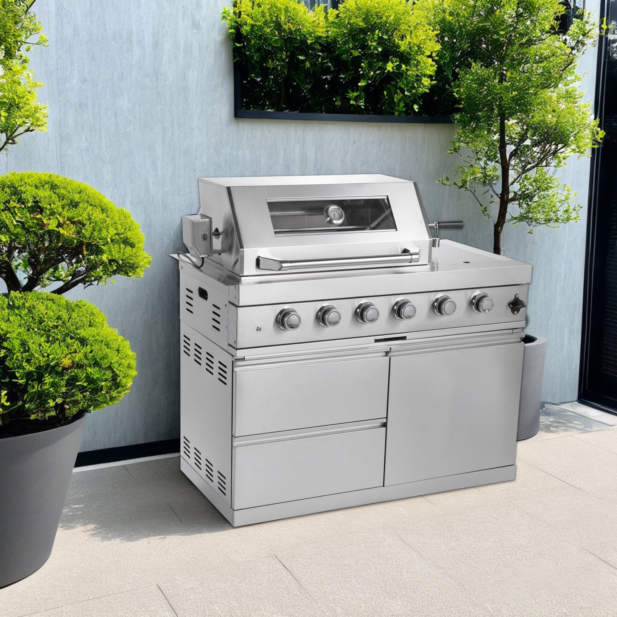 LP Gas Grill 4 Burners Grill-B Stainless steel Outdoor Kitchen Islands(LTL carry) My Store