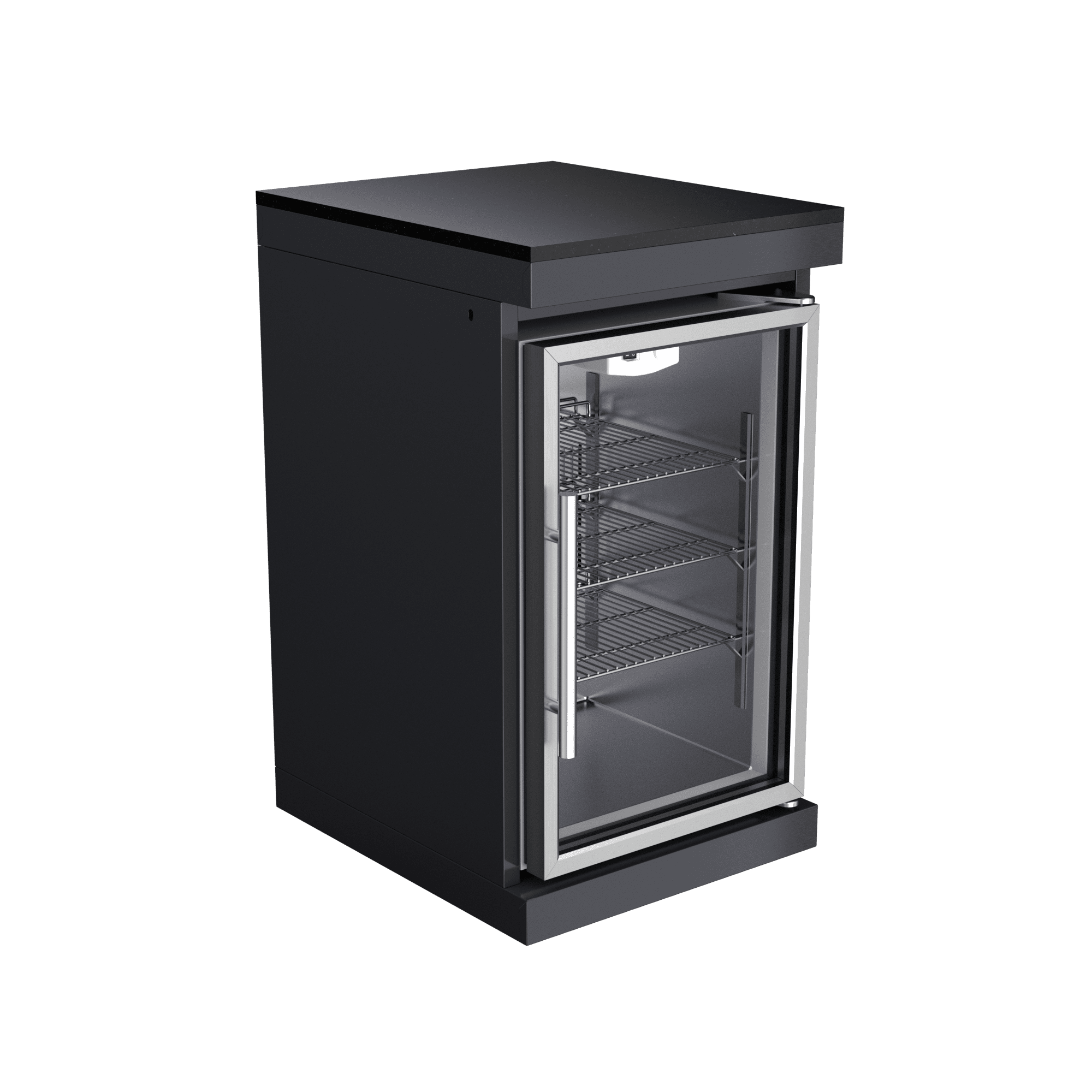 110-Inch 4-Burner 72000 BTU Deluxe Stainless Steel Propane Gas Outdoor Kitchen Bar Barbecue Island Grill Wine Cooler Compact+Refrigerator+Rotisserie+Granite Countertops+Storage Cabinets & Drawers HomeMindful