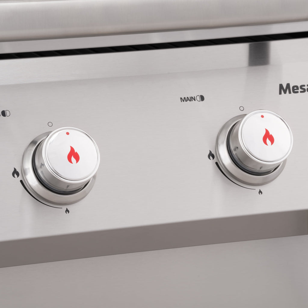 Monument Grills Mesa 2-Burner Propane Gas Grill, Foldable Sides, Swivel Casters, Stainless Steel, LED Controls Gas Grills