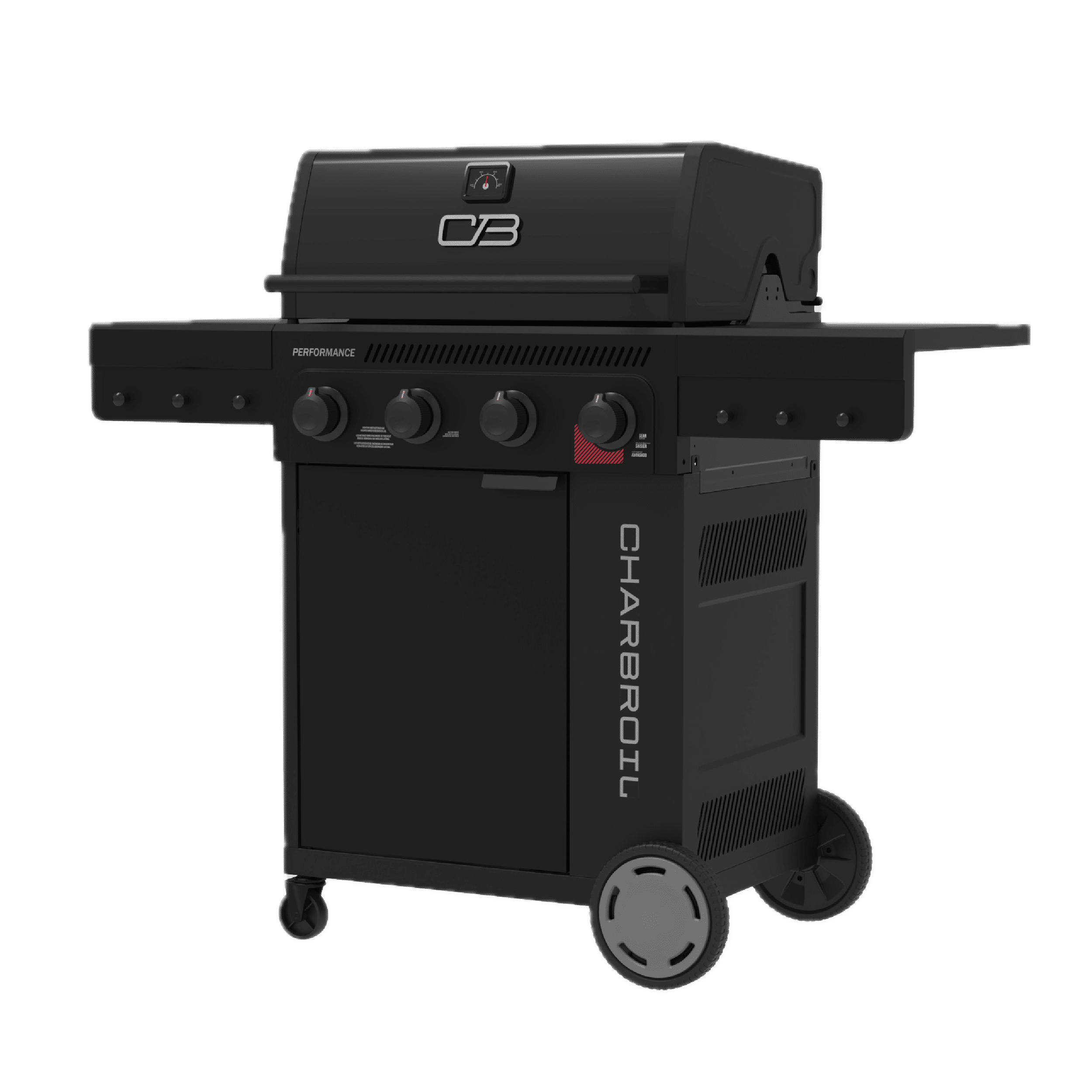 Charbroil Performance Series? FlavorMax? 4 Burner Gas Grill Cabinet with Sear Burner Blackout Charbroil