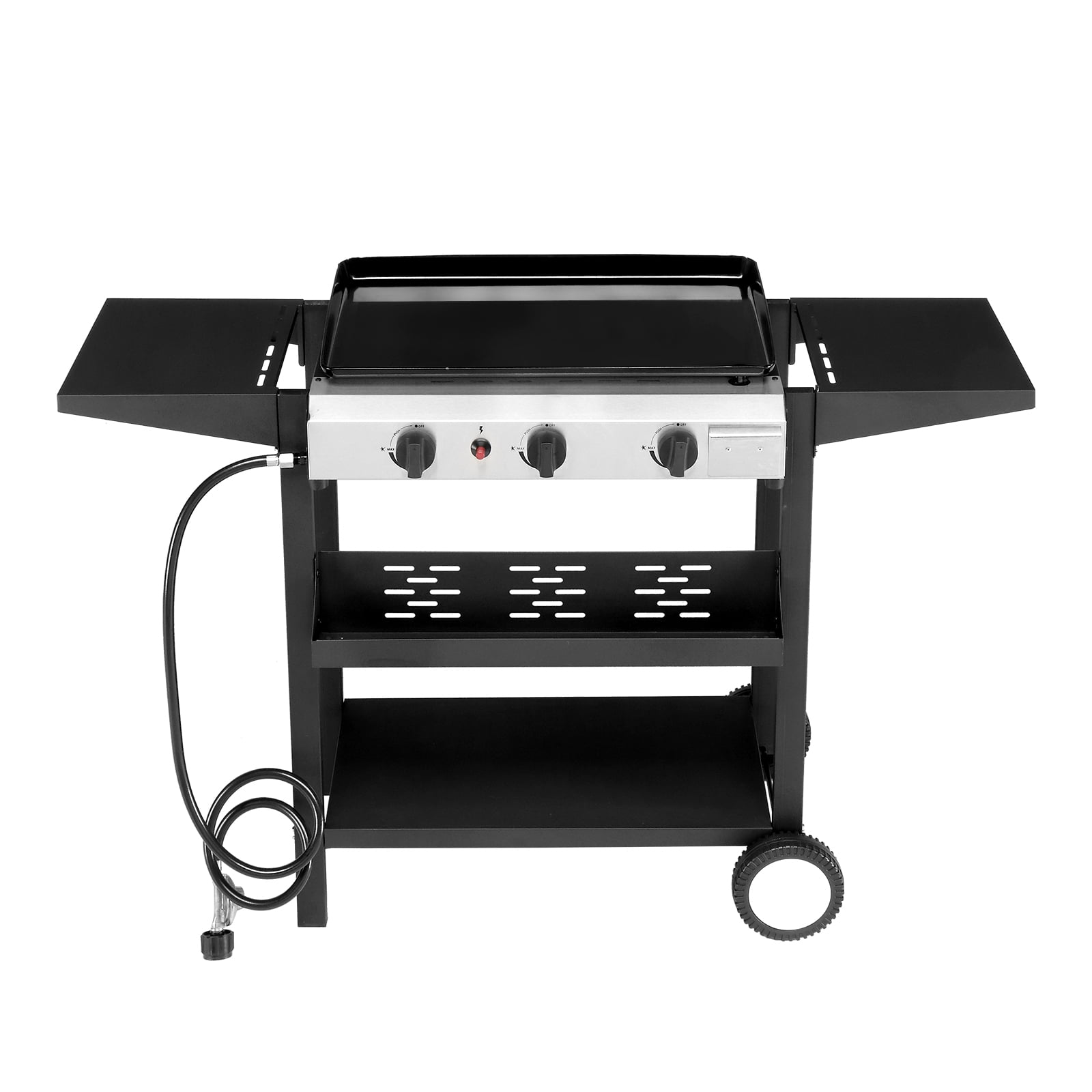 SalonMore Flat Top Propane Griddle with Ceramic Coated Cast Iron Pan,30000 BTU SalonMore