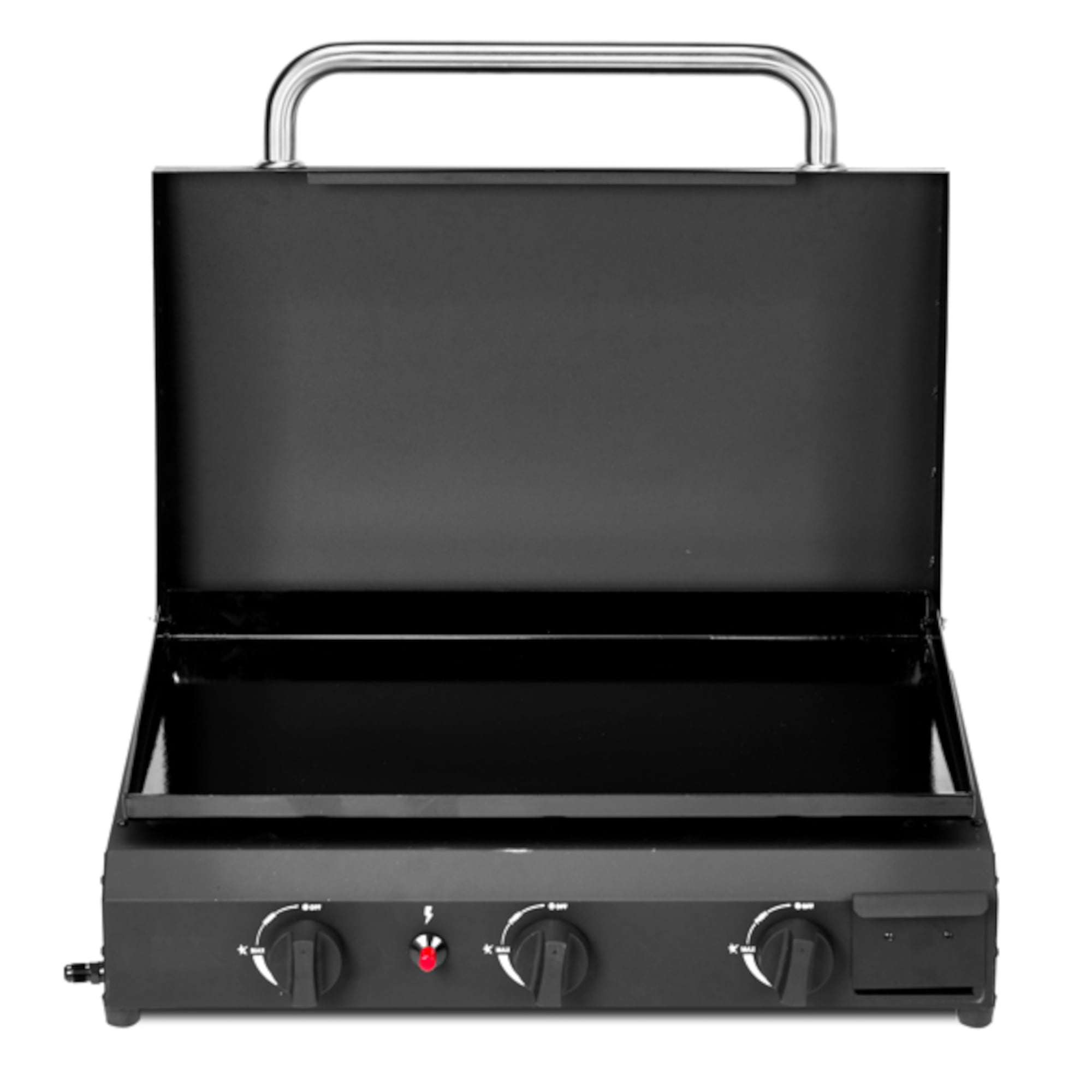 Alvantor 3 Burner Propane Gas Griddle with Ceramic Coated Cast Iron Pan Black 25.8 x 21.3 in Gas Grills
