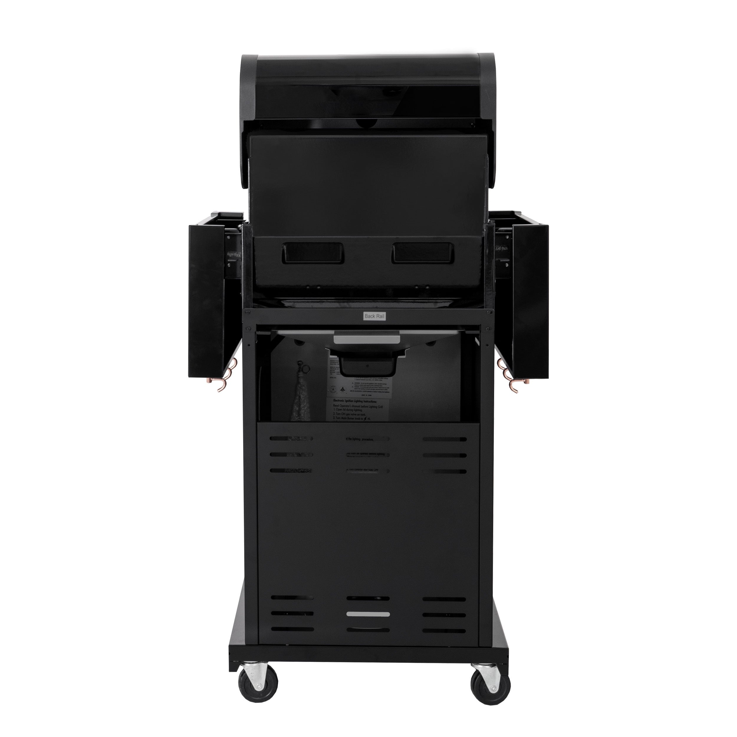 Permasteel 2-Burner Compact Propane Gas Grill with Foldable Sides, Black with Copper Accent Gas Grills