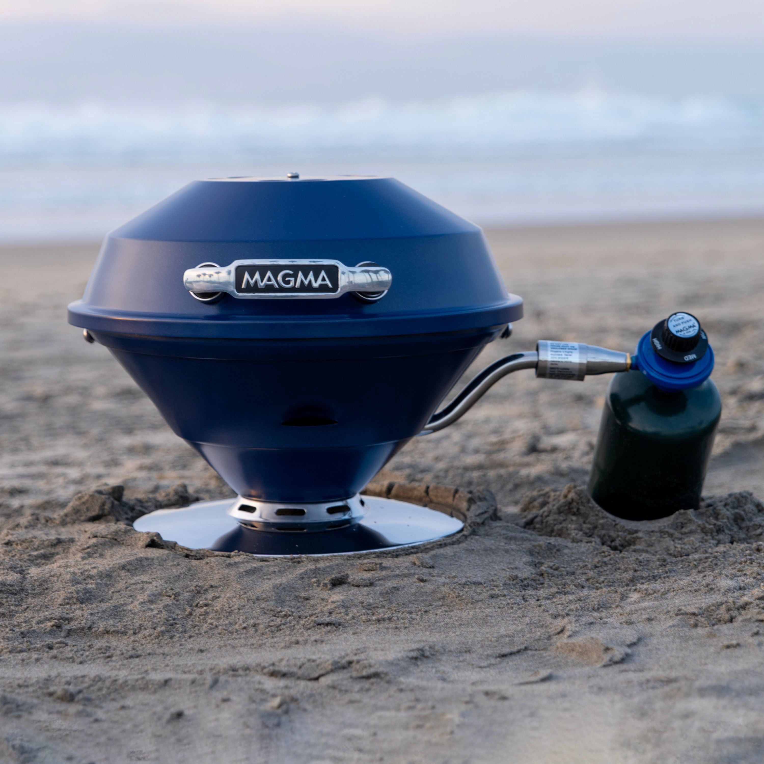 Magma C10-105-MB Beach Fire Portable Gas Grill in Midnight Blue Magma
