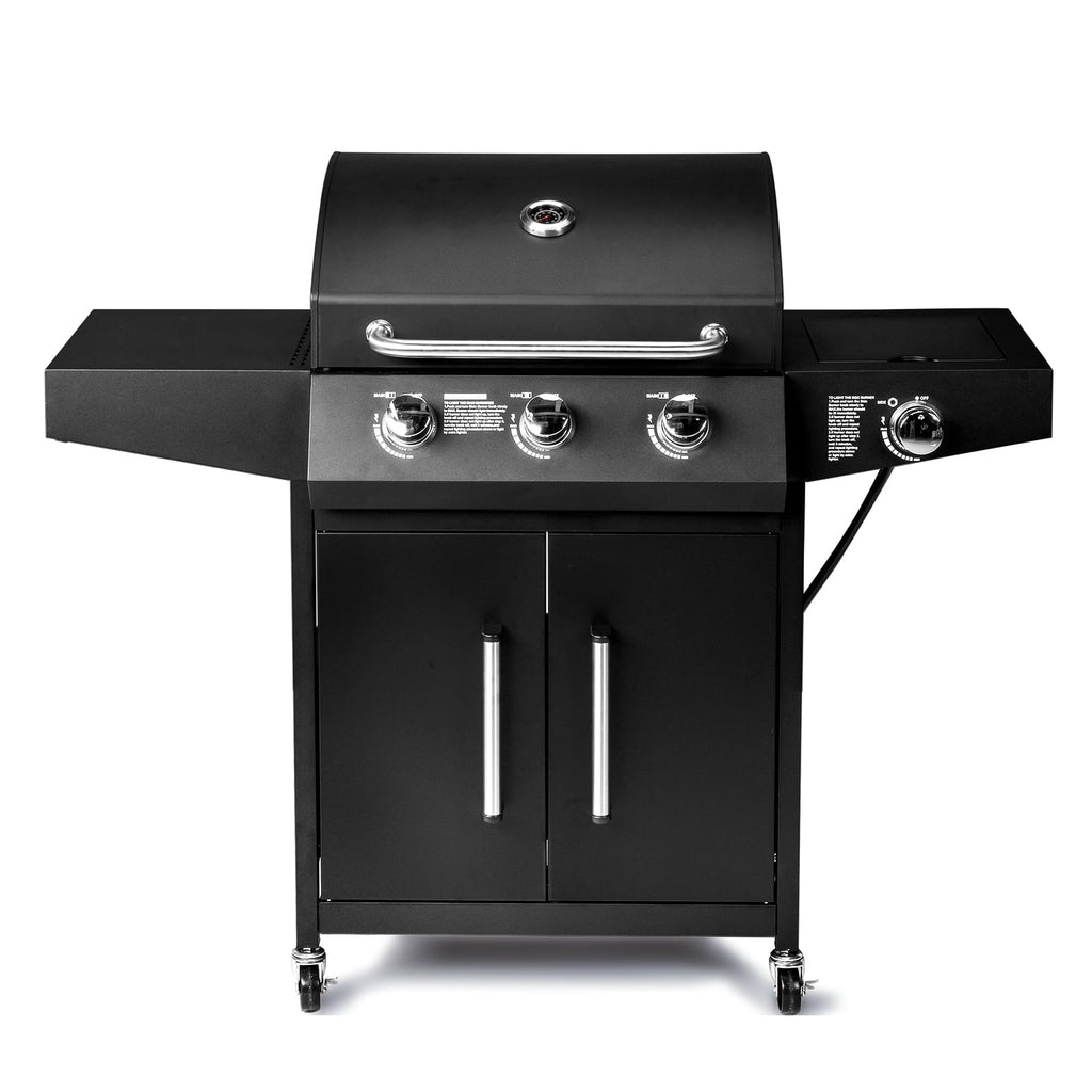 GoDecor Outdoor BBQ Propane Gas Grill for Barbecue Cooking 3 Burners with Side Burner,Patio Picnic Backyard, Outdoor Party,46000BTU GoDecor