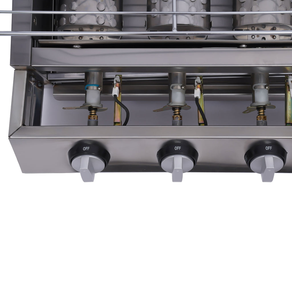40.94*15.7*7.9in 8 BBQ Gas Grill 201 Stainless Steel Silver Patio Garden Barbecue Grill for Restaurants Barbecue Restaurants Unbranded