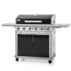 Alpha Joy 4-Burner Propane Gas Grill and Griddle Combo with Side Burner in Black Gas Grills