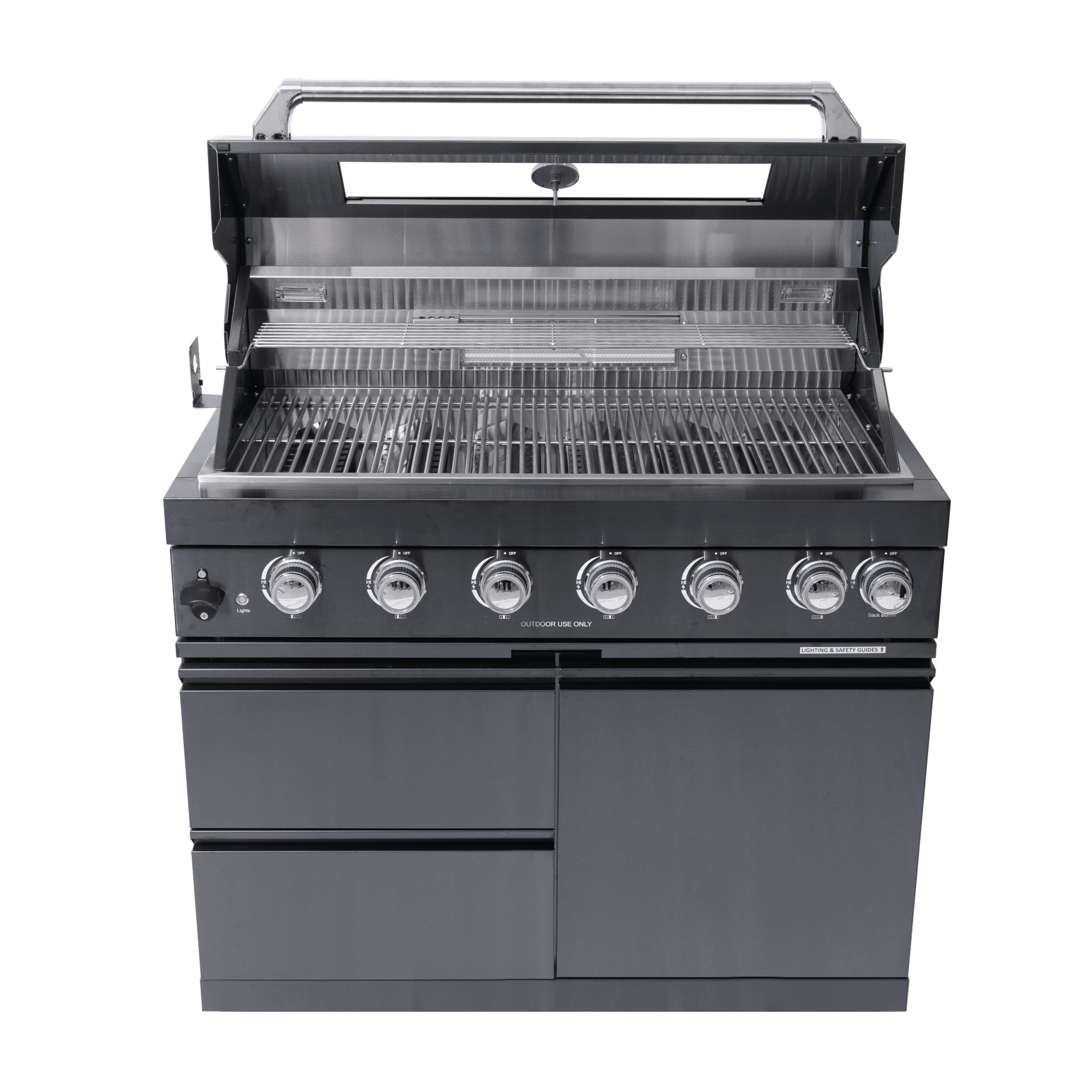 Black galaxy granite countertops, 43-inch island gas grill, Six Burners Grill 85000BUT (LTL carry） Navratil