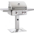 American Outdoor Grill 24NPT T-Series 24 Inch Natural Gas Grill On Pedestal Base With Rotisserie AOG