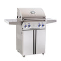 American Outdoor Grill 24PCL L-Series 24 Inch Propane Gas Grill On Cart With Side Burner And Rotisserie Kit AOG