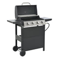 Aukfa Propane Gas Grill 4 Burner Barbecue Grill Stainless Steel for Outdoor&nbsp;BBQ, Black My Store