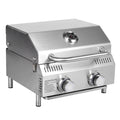 Bestfire 20 Tabletop Gas Grill 2 Burners, 20,000 BTUs Stainless Steel Portable Propane Grill with Legs for Outdoor Patio Backyard Camping, Tailgating, and RV Trips Gas Grills