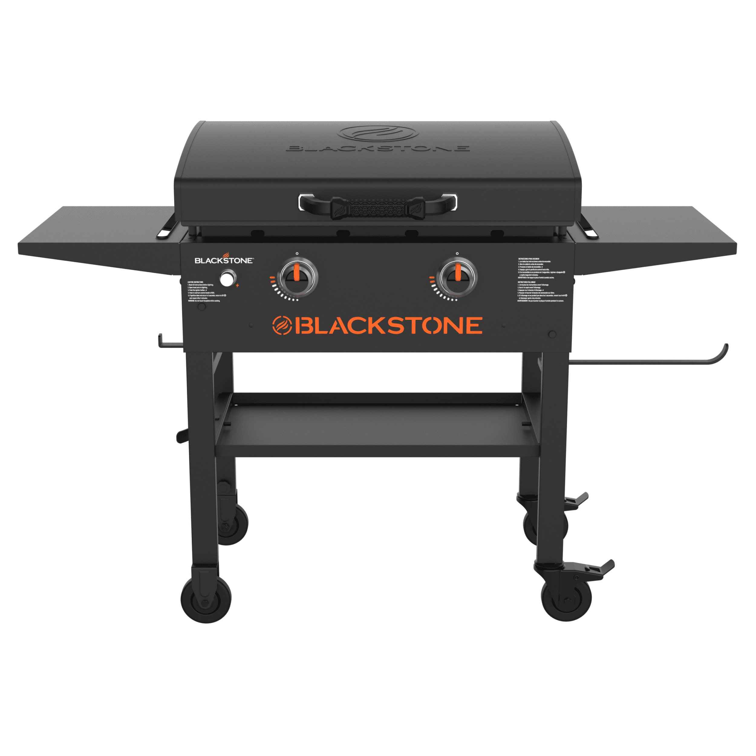Blackstone Original Outdoor Griddle, 28 Inch 2-Burner Flat Top Grill with Hood, Black Blackstone