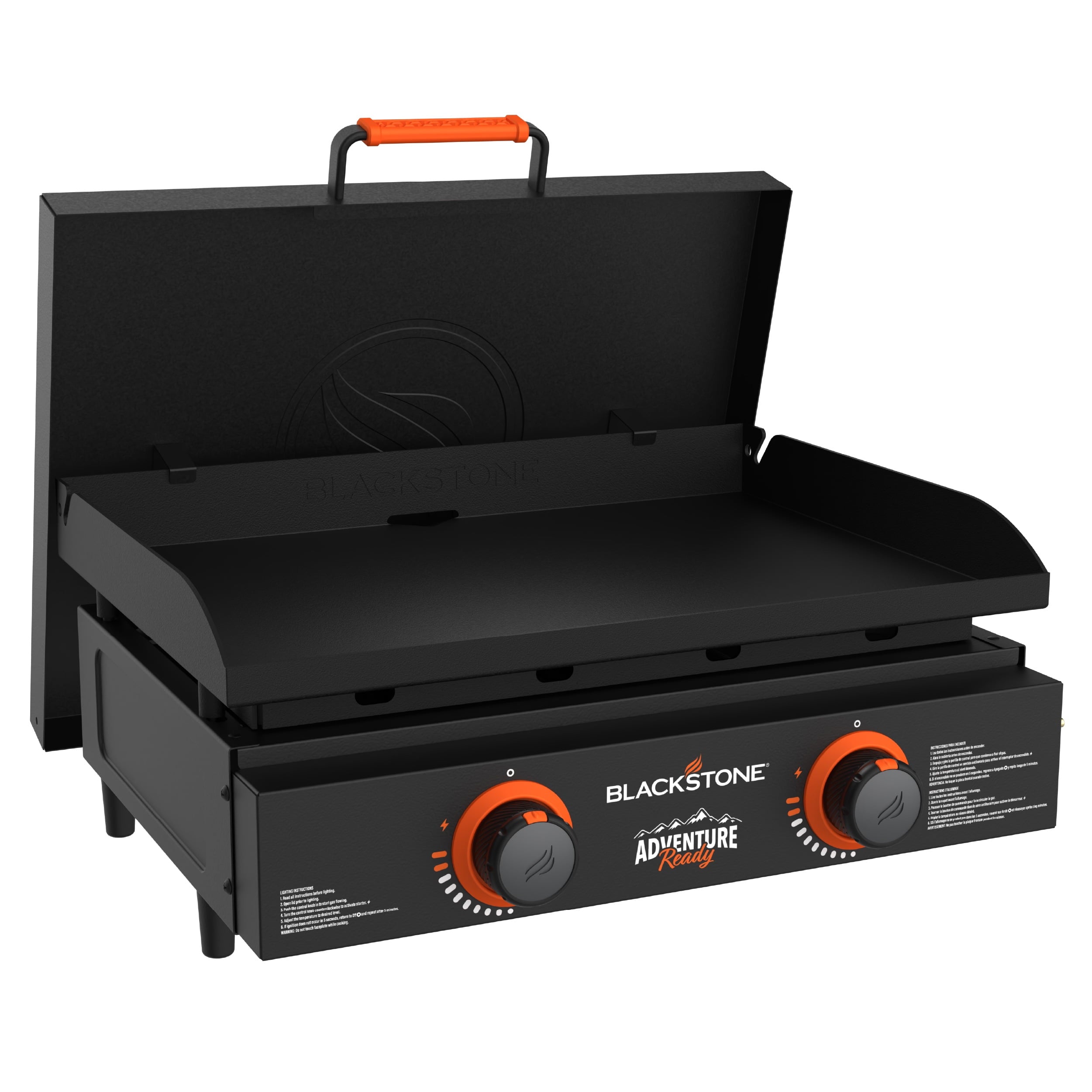Blackstone Adventure Ready Outdoor Griddle, 22 Inch 2-Burner Flat Top Grill with Cover, Black Blackstone