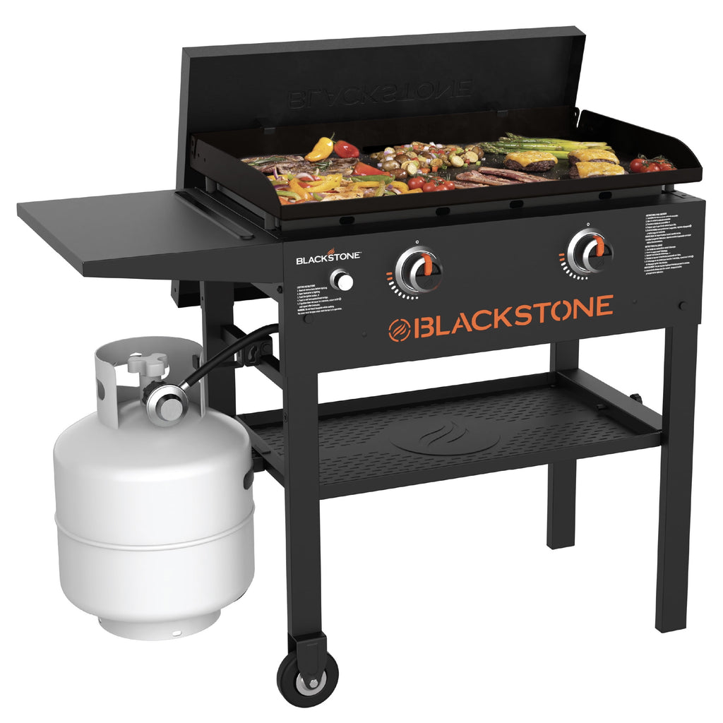 Blackstone Original Outdoor Griddle, 2-Burner 28 Flat Top Grill with Hard Cover, Black Blackstone