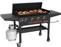 Blackstone Original Outdoor Griddle, 36 Inch 4-Burner Flat Top Grill with Hard Cover, Black Blackstone