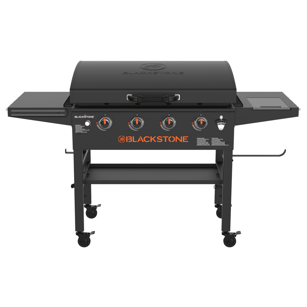 Blackstone Original Outdoor Griddle, 4-Burner 36 Propane Flat Top Grill with Hood, Black Blackstone